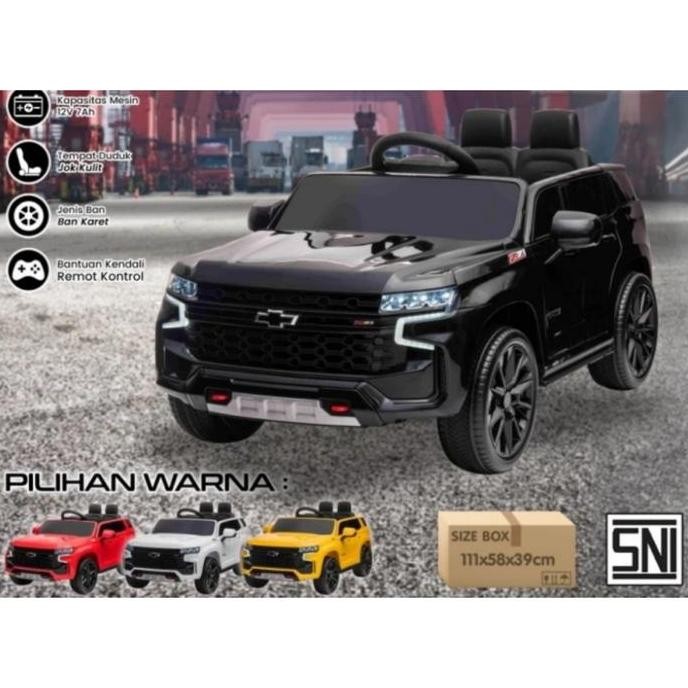 Mobil Remote Control Mainan Anak Mobil Aki Ban Karet Lisensi Chevrolet