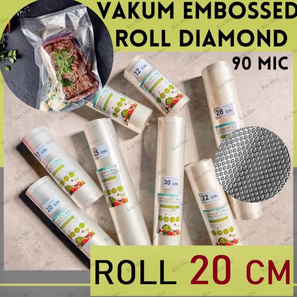 

ROLL 20x500 - Plastik Vacuum Roll Embossed / Vakum Sealer / Vacum / Refill / Plastik Makanan / Vakum Nugi