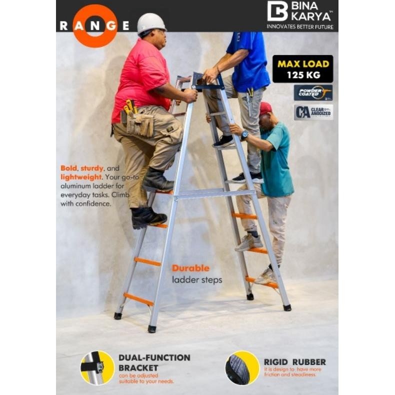 Terlaris Tangga Lipat Almunium Binakarya/Tangga Lipat Caltex Orange