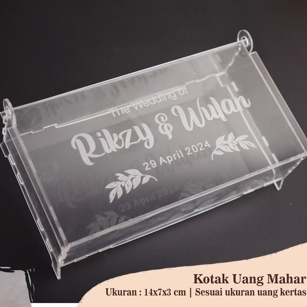 

Kotak Uang mahar seserahan, Box uang mahar Akrliik Nugi