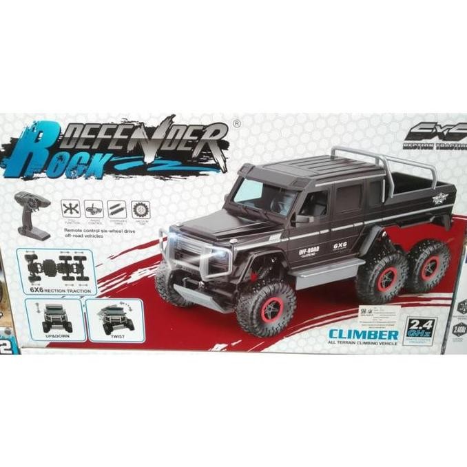 MAINAN ANAK MOBIL REMOTE CONTROL RC ROCK CRAWLER OFROAD 6WD 6X6 BAHAN