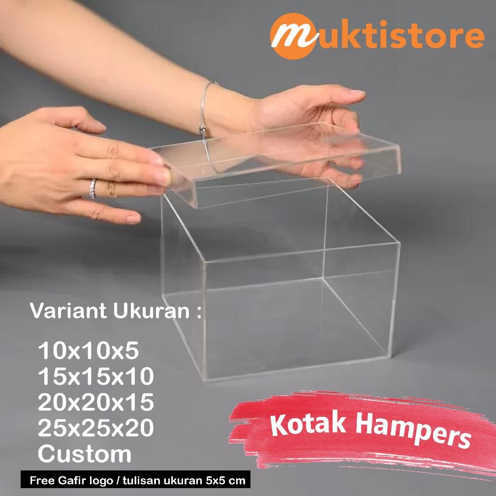 

BOX ACRYLIC / KOTAK AKRILIK / KOTAK HAMPERS / KOTAK KADO / HAMPERS BOX / KOTAK SERBA GUNA / KADO Nugi