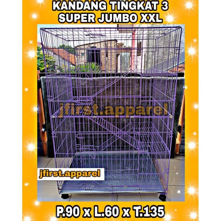 Terlaris Kandang Kucing Tingkat 3 Size Xxl Super Jumbo