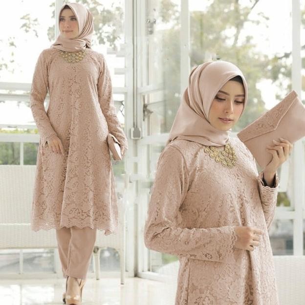 [kajirtjaya - ] ATASAN KEBAYA TUNIK BROKAT MODERN M-5XL/ PROMO KEBAYA TUNIK /ATASAN RINJANI  BRUKAT/