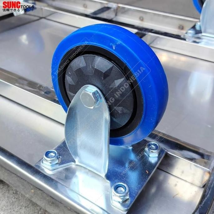 Handtruck Troli Stainless 500kg/Troli Angkut Barang/Trolley 90x60 cm