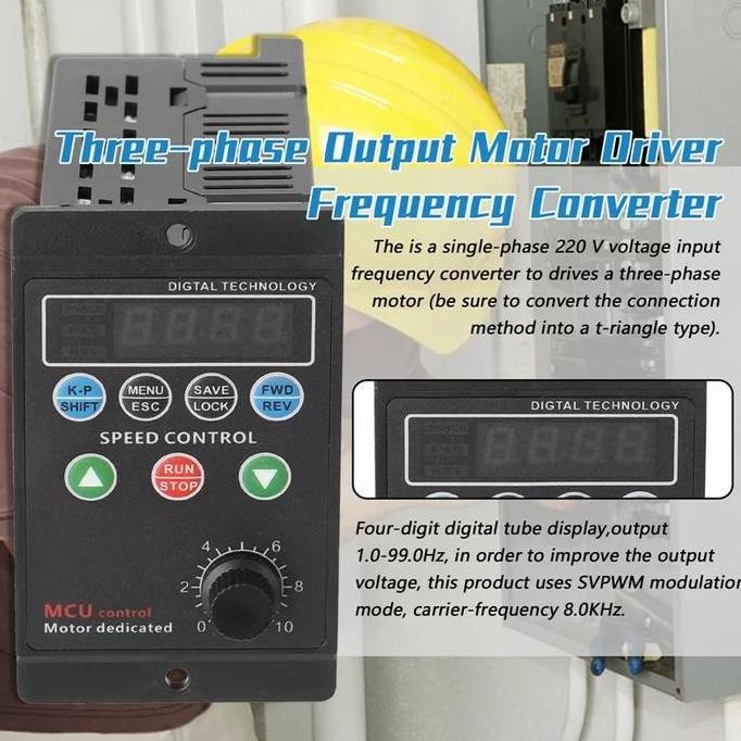 Inverter AC to AC Variable Motor 750w Input 1 Phase Output 3 Phase AC