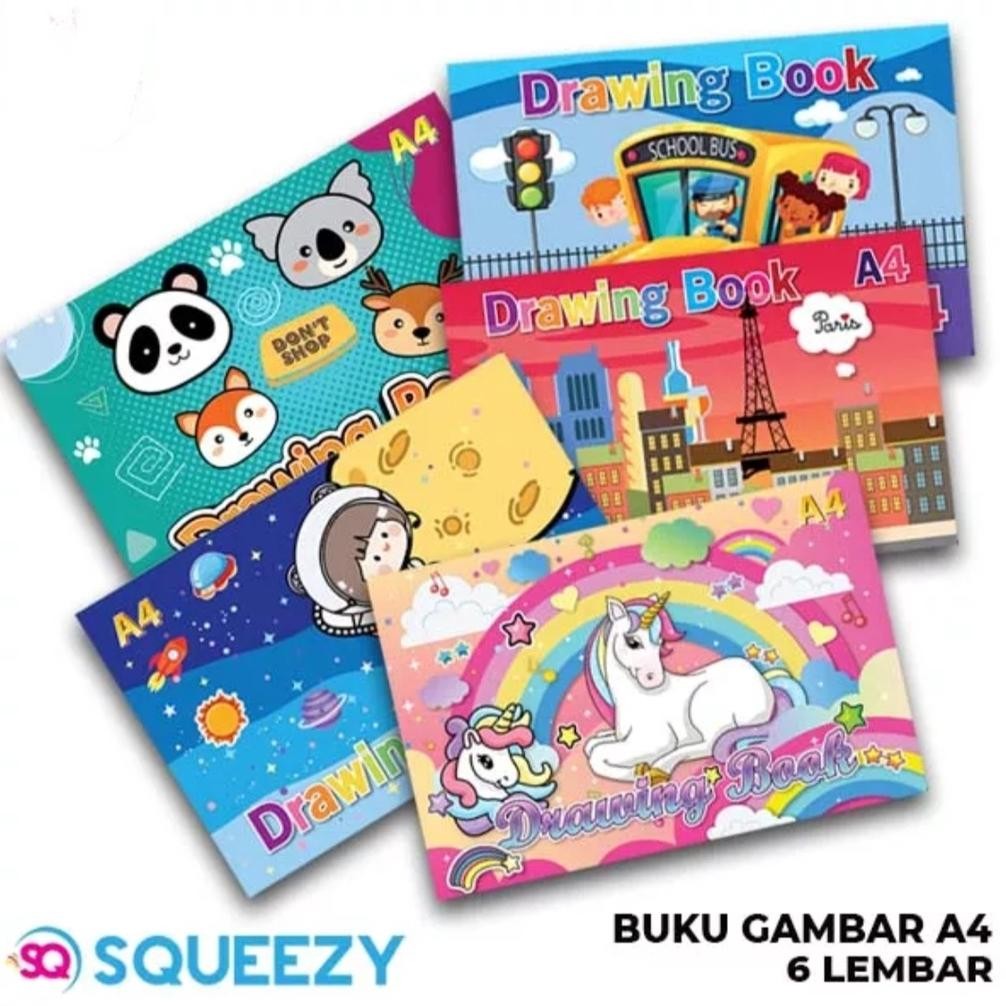 

Jg-8 Buku Gambar A4 Squeezy 6 Lembar / Pack 10 Buku Jg-8