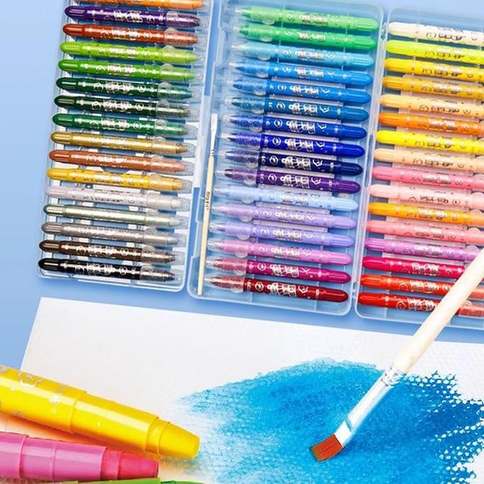 

Grasp Crayon Set 48 Warna Mata Sedang Silky Crayon Water Soluble Crayons Krayon Licin Grasp