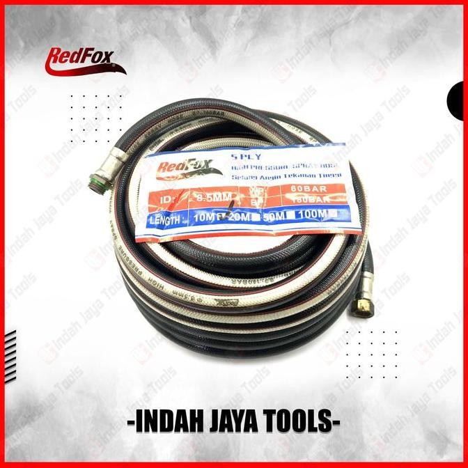 REDFOX Selang Kompresor 10 Meter - High Pressure Spray Hose 10 M Angin Tekanan Tinggi