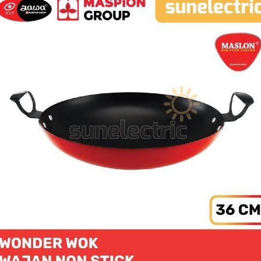 Maspion Wajan Penggorengan Wonder Wok 36Cm Merah