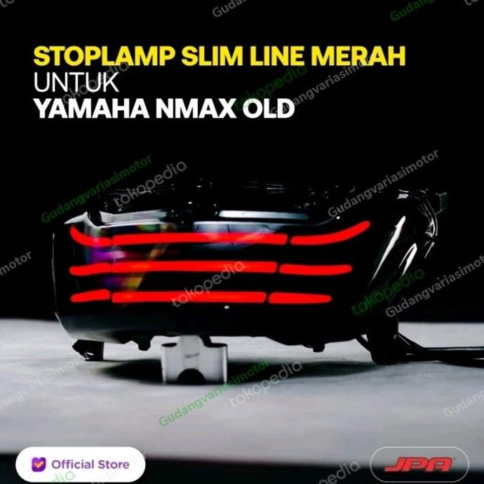 Stoplamp Nmax Jpa Ori Garis New Black Edition Sipit Senja Merah