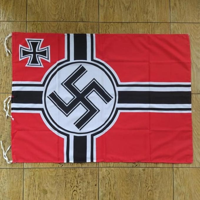 Bendera Nazism German Wwii Ww2 Untuk Cosplay / Impresi Tentara Jerman (Dua Sisi)