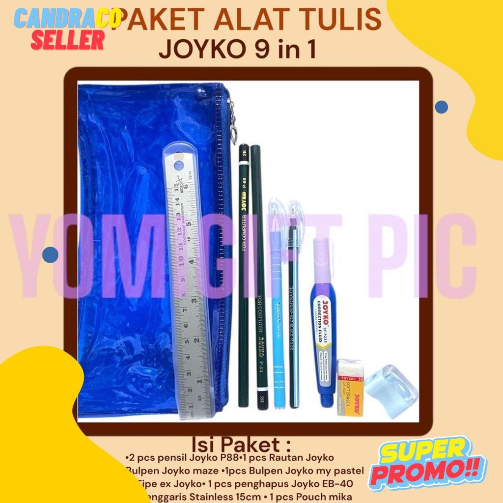 

Paket Joyko P88 Pouch / Paket Joyko 9 P88 In 1 Murah Dalam Tempat Pensil Diskon