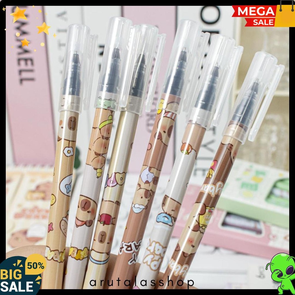 

1 Set Isi 6 Pcs Pulpen Gel Motif Animal, Anime Girl Dan Astronot Lucu Imut Terlengkap Dan Termurah