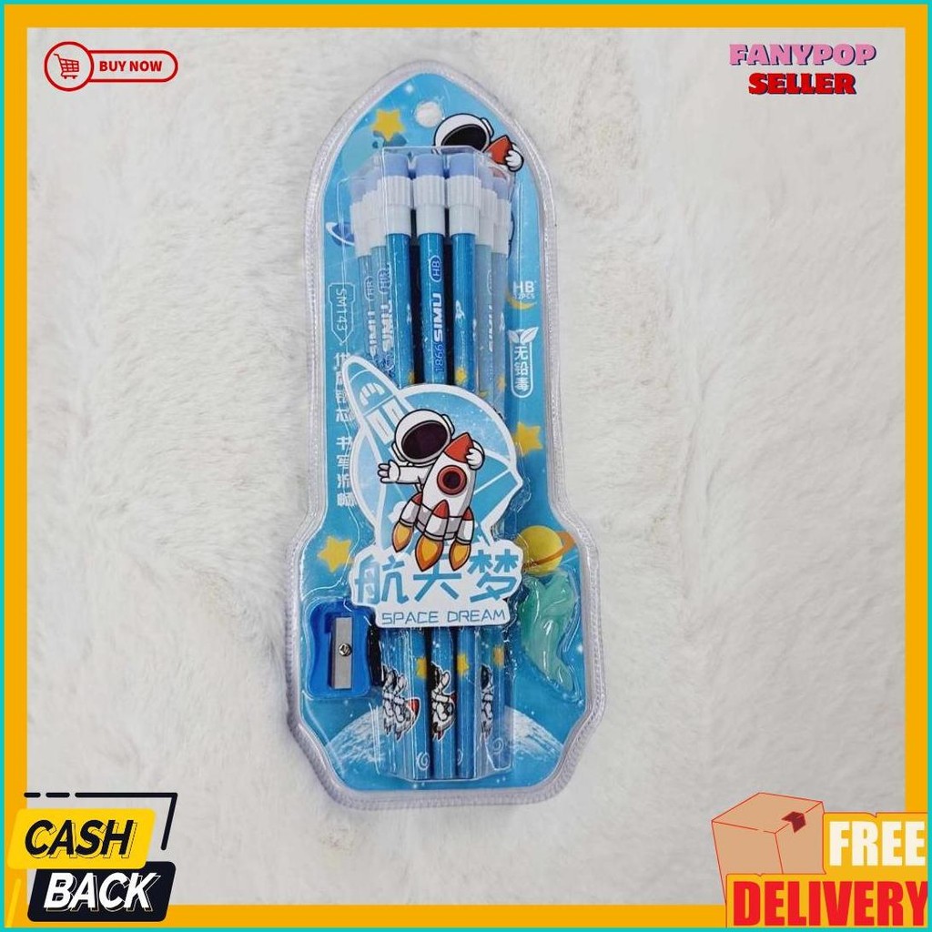 

Pensil Raut Hb Space Dream Set Alat Tulis Sekolah Stationery 12Pcs Diskon