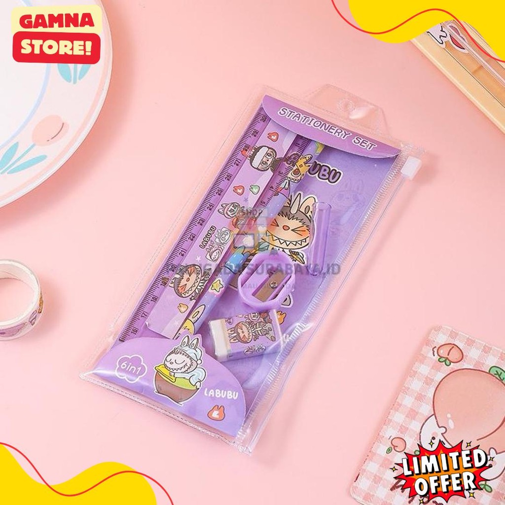 

Pgs Alat Tulis Sekolah Set 5 In 1 Motif Sanrio Labubu Pouch Souvenir Hadiah Anak Terlaris! Produk Ini Banyak Dicari