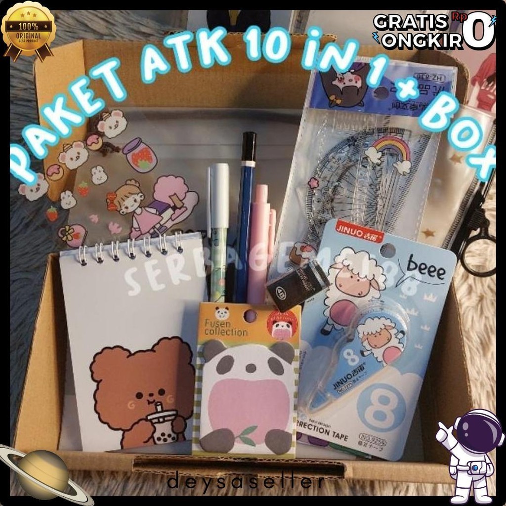 

Serbagemes88 - Set Alat Tulis 10 In 1 Lengkap / Stationery Untuk Hadiah / Hampers Kado Gift / Paket Alat Tulis / Alat Tulis Paket / Sekolah / Stationery Set Aesthetic Flash Sale! Diskon Hingga 70%