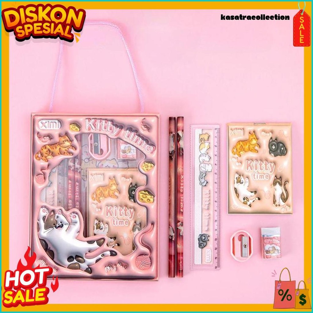 

[Karakterku] Set Alat Tulis Anak Sekolah Siswa Paket Lengkap Stationery Motif Lucu Pensil Kotak Pensil Cute Stationery Untuk Hadiah Souvenir Murah Terbaru Studyset-Ximi Diskon
