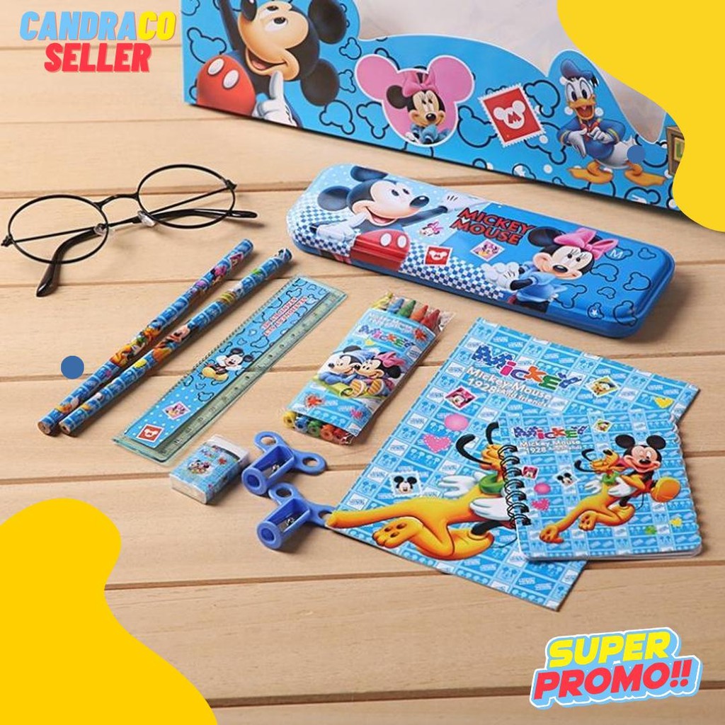 

Gratis Ongkir - S5982 Paket Peralatan Tulis Sekolah 8 In 1 / Set Alat Tulis Anak Motif Kartun Diskon Setengah Harga