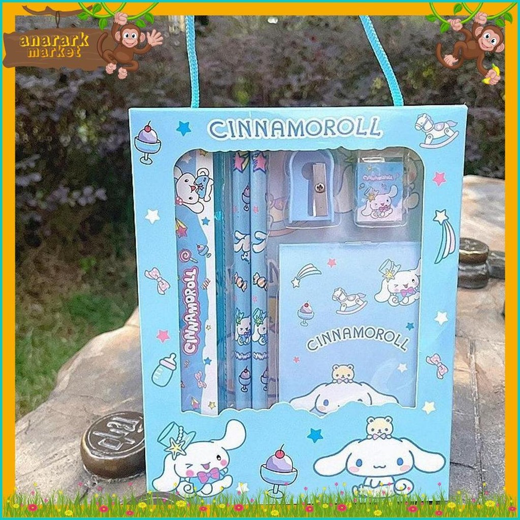 

Pensil Set Sanrio Kuromi Chinamorol Melody - Set Alat Tulis 6 In 1 Motif Atk Set Alat Tulis Diskon