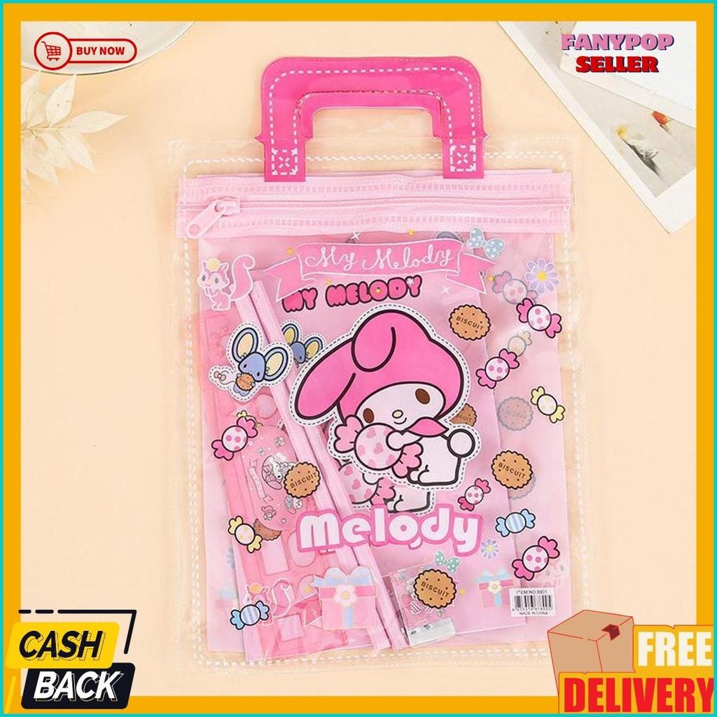 

Alat Tulis Satu Set 6 In 1 Set/ Stationary Sekolah Karakter Kartun Murah Lucu Pouch Hadiah Anak Diskon
