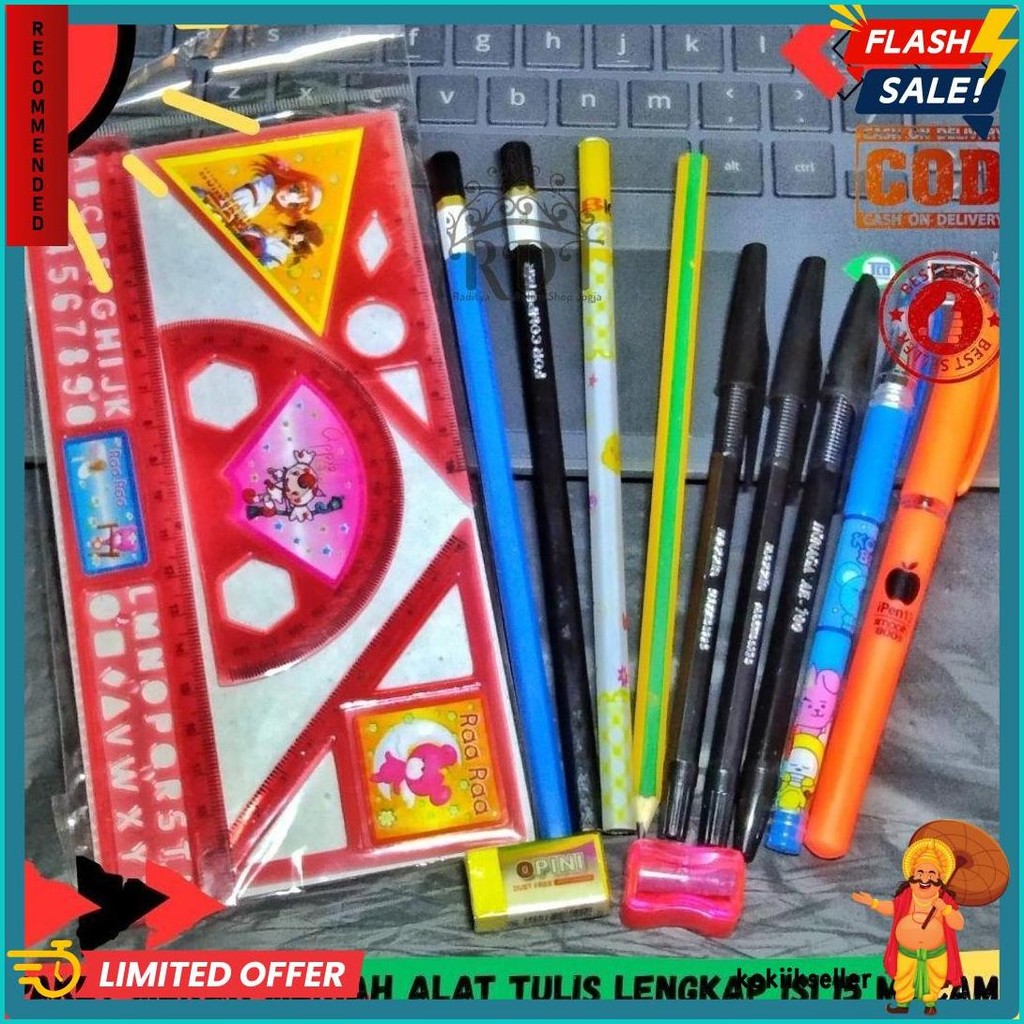 

Paket Alat Tulis Lengkap Murah Isi 15 Pcs Diskon Setengah Harga