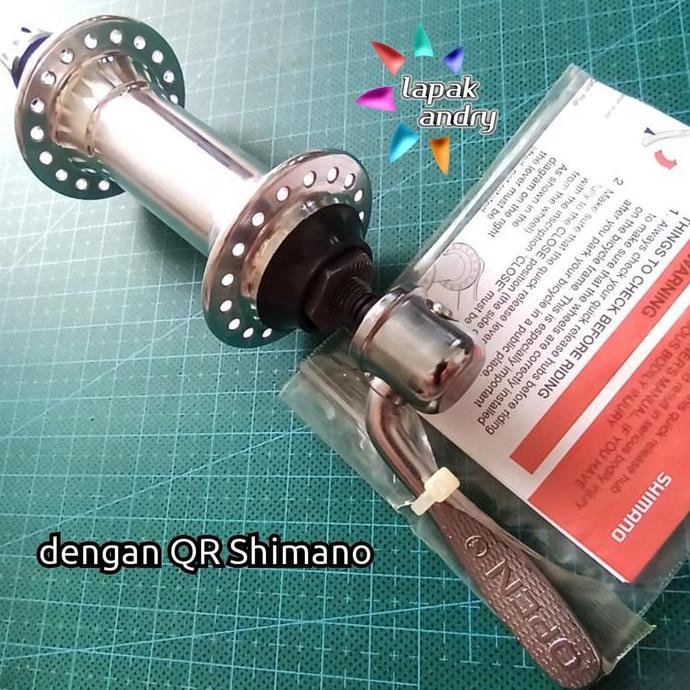 ready Hub Depan 36H Formula QR Shimano NOS Vintage Silver Chrome Alloy