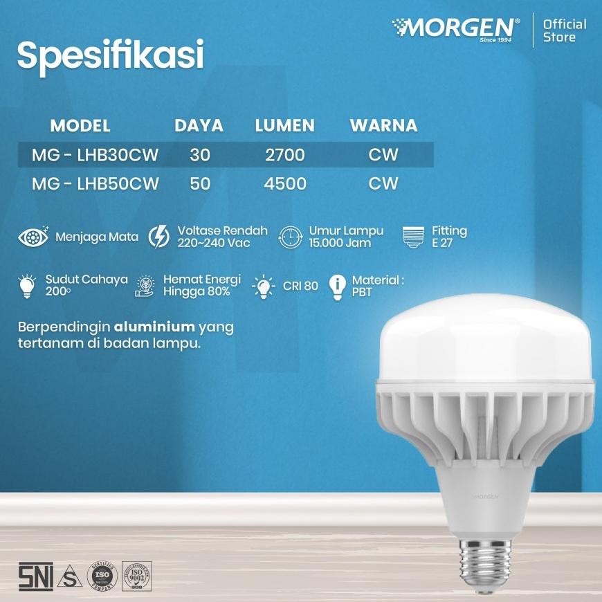 Lampu Led High Bay 30W 50W SNI MORGEN