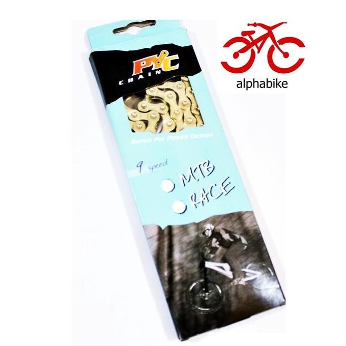 ready RANTAI SEPEDA PYC MTB 8 9 10 SPEED GOLD 116L CHAIN