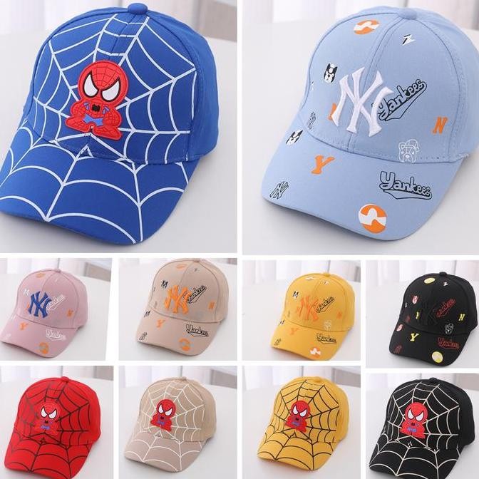 Topi Anak Laki Karakter Spiderman Import