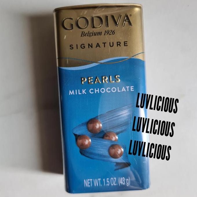 

Godiva Milk Chocolate Pearls Pearl Tin Cokelat Premium Gift Termurah