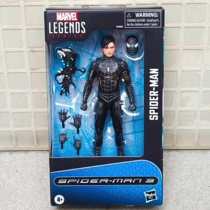 HASBRO MARVEL LEGENDS SPIDERMAN 3 SYMBIOTE PETER PARKER EMO BLACK SUIT TOBEY MAGUIRE SPIDER-MAN NO W