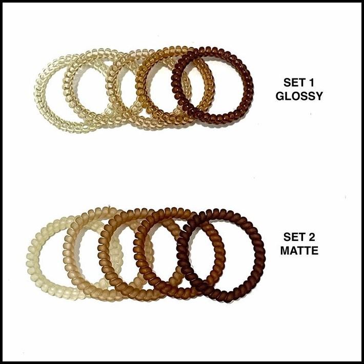 

Karet Rambut / Kuncir / Kabel / Spiral / Made in Korea / 5PCS -12379