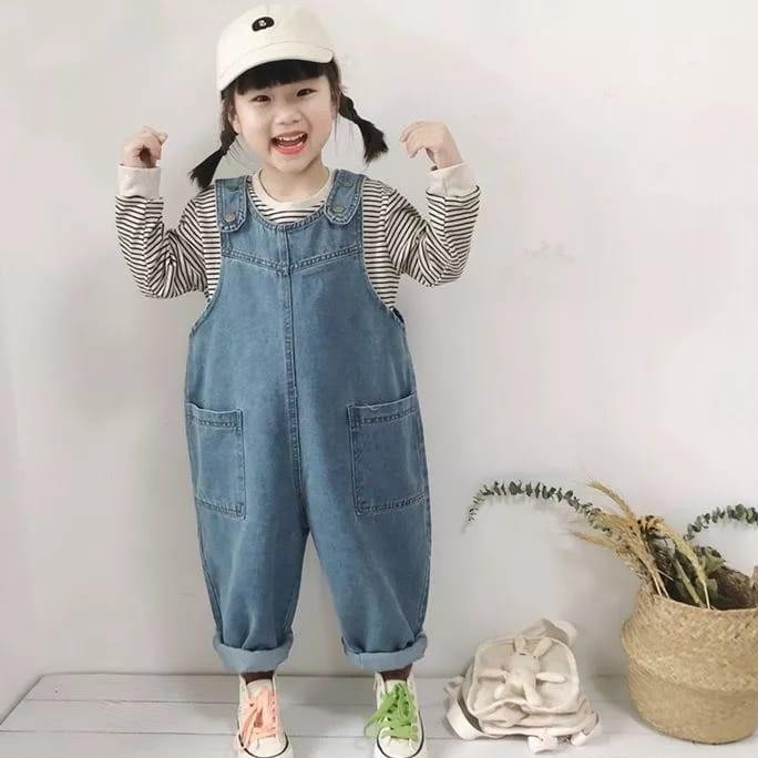 Overall Oversize Baju Kodok Anak Perempuan Overall Jeans Anak