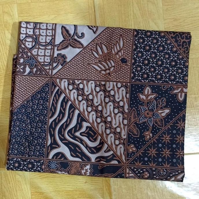 kain batik jarik cap motif perca tambal warna alam tanahan