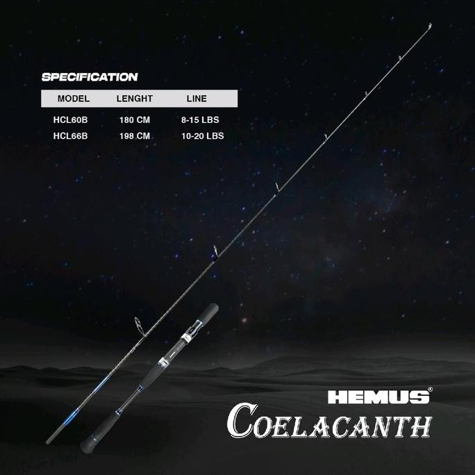 Joran Jigging HEMUS COELACANTH 180cm Full Fuji Carbon Fiber Termurah
