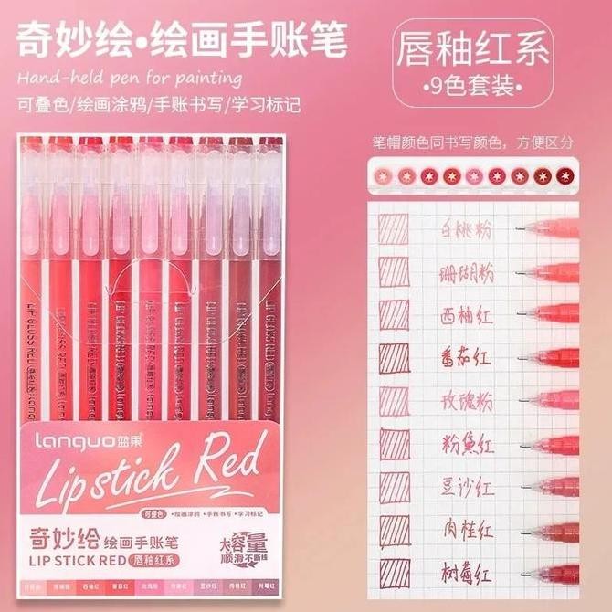 

9/198 Colors Morandi Gel Pen Handbook Pen 0.5mm Students Writing Pen Painting Drawing Art Markers Stationery School Supplies