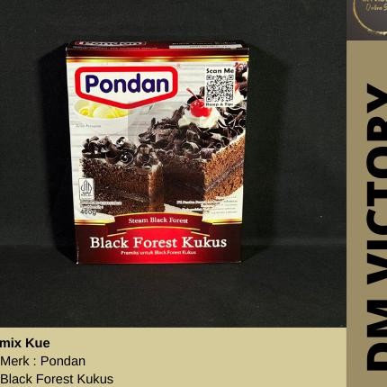

Pondan Premix Bla Forest Kukus Isi 400Gr Premix Kue Cake Mix Kue Blaforest