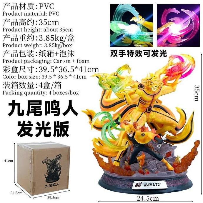 Action Figure Uzumaki Naruto Kurama Mode Sage Biju Jinchuriki Baryon