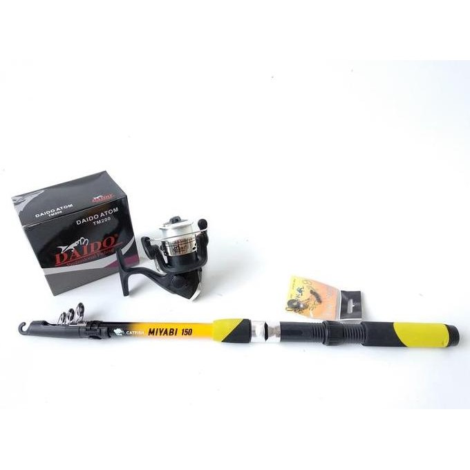 Set Pancing Komplit Murah Joran Antena + Reel DAIDO Kuat & Siap Pakai Termurah