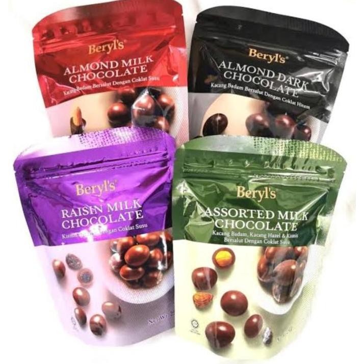 

BERYLS Chocolate 250g Almond Dark Raisin Assorted Milk Coklat Premium Termurah