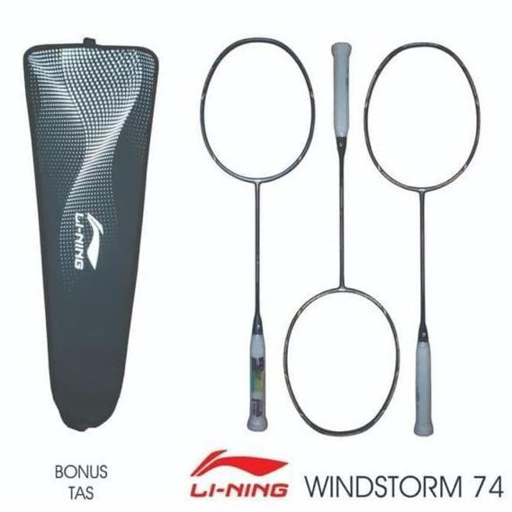 Raket Badminton Lining Windstorm Nano 74 +Tas Original