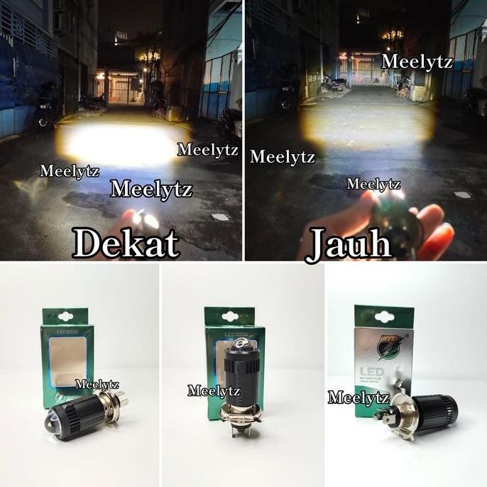 Lampu Projie LED RTD Laser M01F H4 Kipas Super Terang AC DC Headlight Mobil Motor Termurah