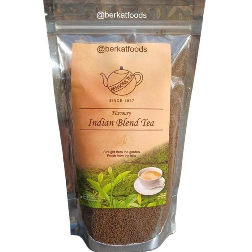 

] Flavory Indian Blend Tea leaf by Bensons / Danedar Masala Chai Base / Daun Teh Hitam India Arab