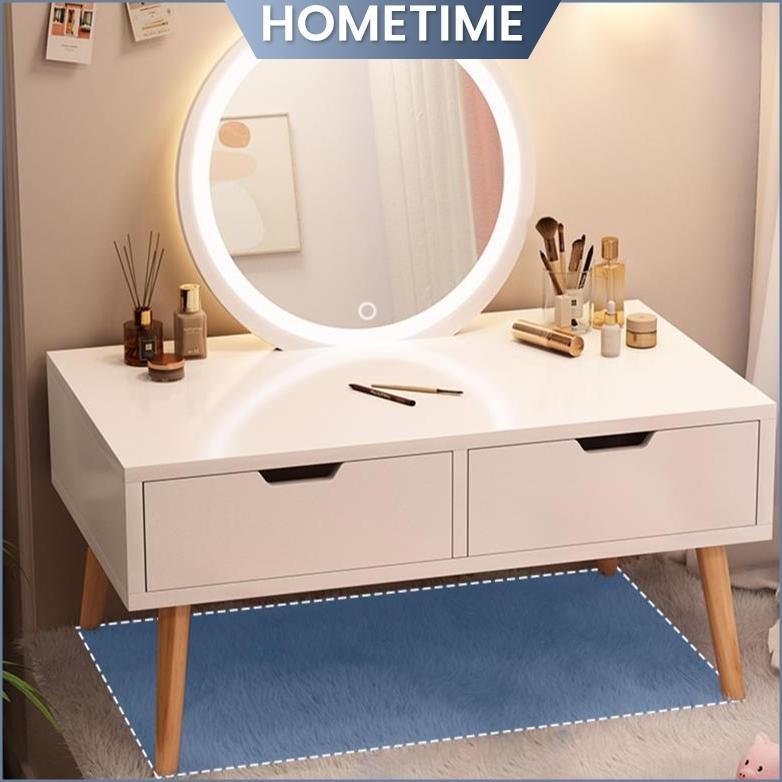 Meja Rias Aesthetic / Meja Rias Lampu LED / Meja Rias Mini