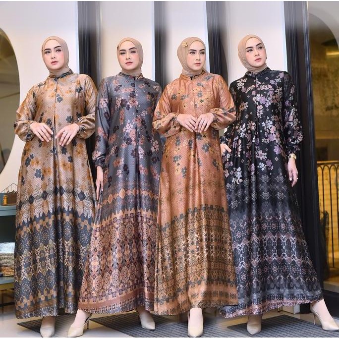 Gamis Sutra Import // Gamis Motif Terbaru // Gamis Mewah