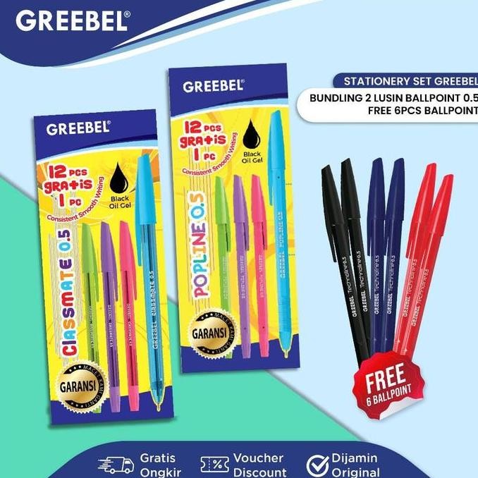 

tersedia pulpen greebel 26 pcs + gratis 6 pcs - bundling 2 lusin hemat