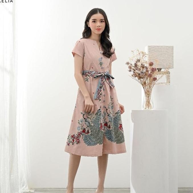 Kelia Dress Wanita Batik Couple Modern Dress Batik Modern Gaun