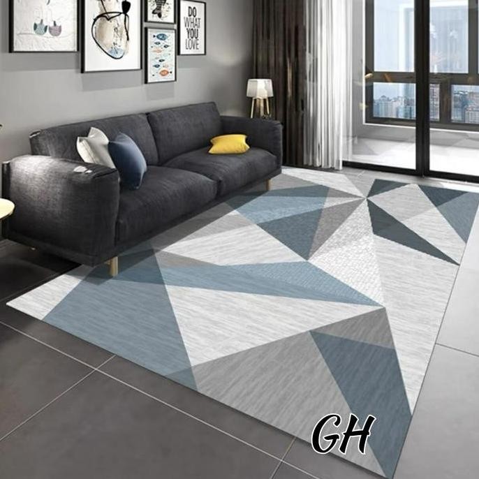 karpet permadani karpet lantai rumah modern motif minimalis 160 x 210