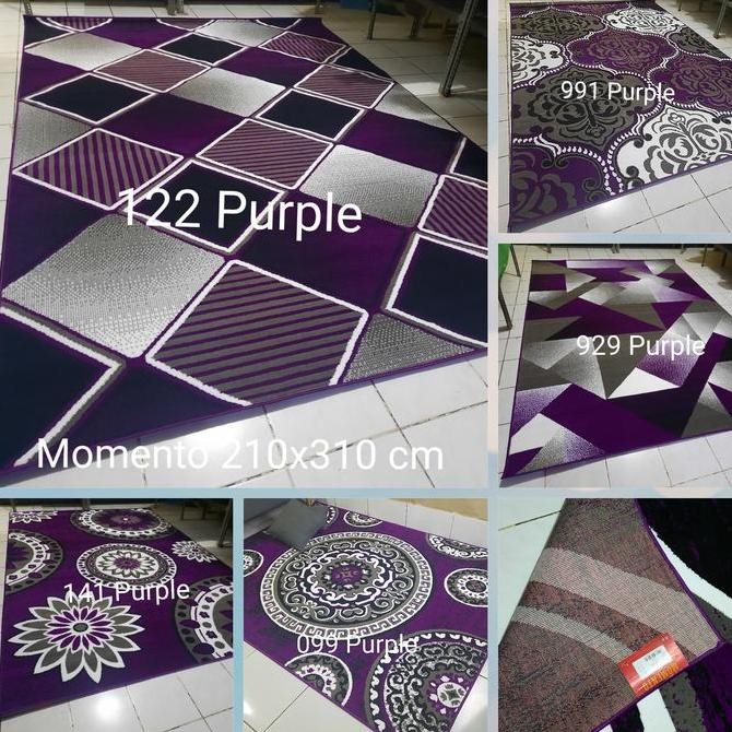 Karpet Permadani Besar Jumbo Momento 210x310 cm Ungu Violet Purple